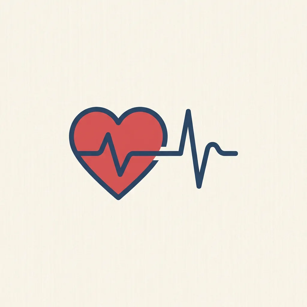 Heart and pulse line icon